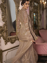 Brown Handwork Embroidered Gharara Suit