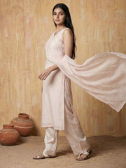 Pastel Pink Silk Designer Indo Western Style Dress