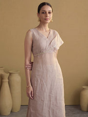 Lavender Silk Designer Indo Western Style Dress