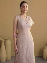 Lavender Silk Designer Indo Western Style Dress