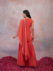 Women Embroidered Regular Thread Work Kurta & Sharara With Dupatta