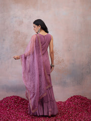 Women Ethnic Motifs Embroidered Regular Sequinned Kurta with Sharara & With Dupatta