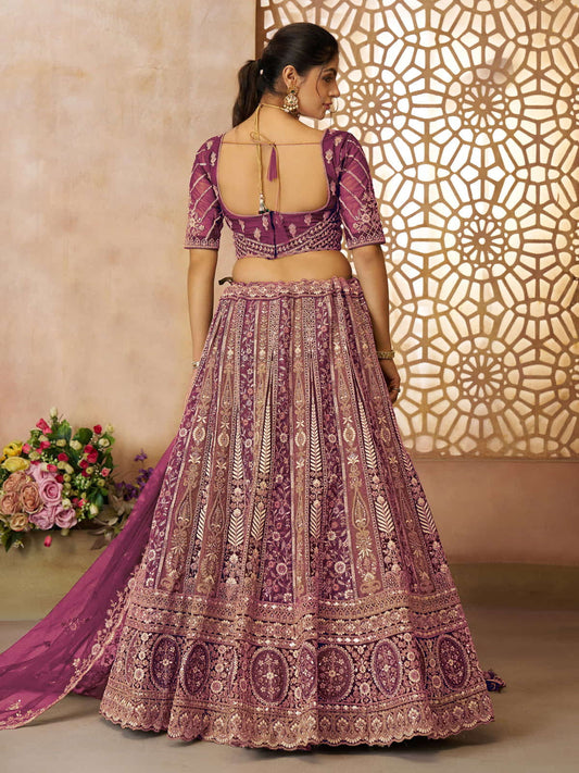 Radiant purple bridalLehenga