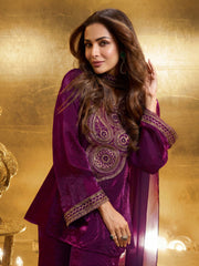 Women Paisley Yoke Design Regular Kurti with Palazzos & Dupatta