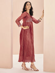 Red Embroiders Kurta