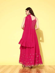 Women Embroidered Georgette Kurta