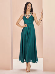 Women Embroidered Thread Work Ethnic Dress