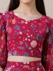 Girls Printed Top with Palazzos