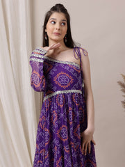 Girls Ethnic Motifs Printed Ethnic Dresses