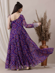 Girls Ethnic Motifs Printed Ethnic Dresses