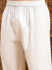 Mustard Striped Embroidered Mandarin Collar Straight Kurta