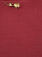 Maroon Floral Embroidered Sequinned Unstitched Dress Material