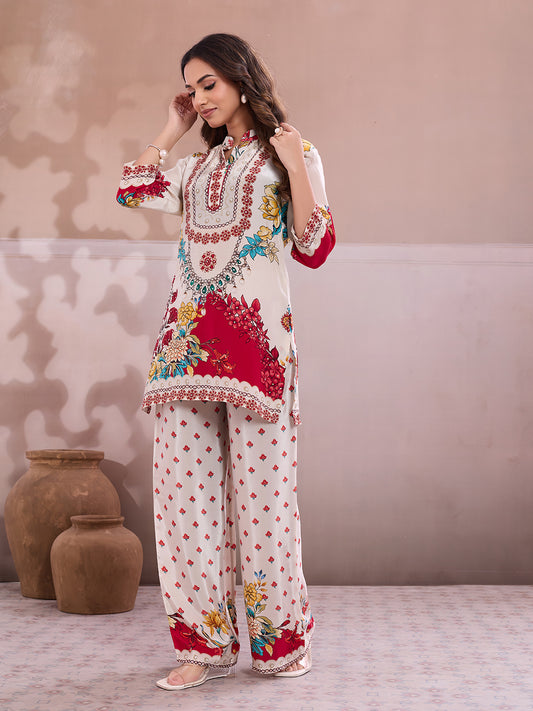 Printed Tunic With Trousers Co-Ords