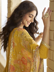 Yellow Festive Wear Gharara Suit