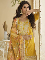 Yellow Festive Wear Gharara Suit