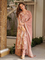 Peach Causul Wear Cottan Kurta Set