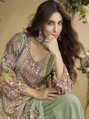 Mystical Multi Colour Crepe Silk Salwar Suit