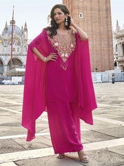 Fascinating Pink Silk Readymade Salwar Kameez