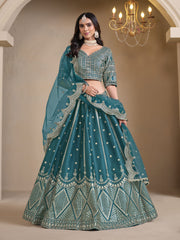 Morpich Embroidered A Line Wedding Lehenga Choli