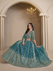 Morpich Embroidered A Line Wedding Lehenga Choli