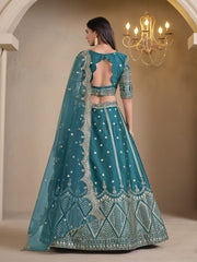 Morpich Embroidered A Line Wedding Lehenga Choli