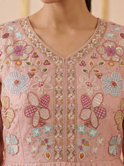 Firozi Chinon Embroidered Sharara Suit