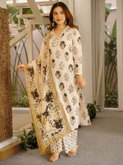Off White Causul Wear Cottan Kurta Set
