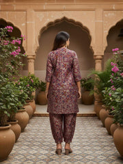 Bohemian Chanderi Printed Tunic with Trousers
