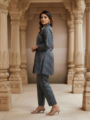 Chanderi Printed Tunic with Trousers
