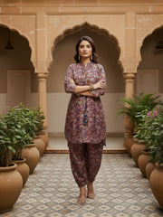 Bohemian Chanderi Printed Tunic with Trousers