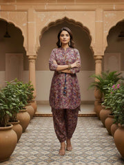 Bohemian Chanderi Printed Tunic with Trousers