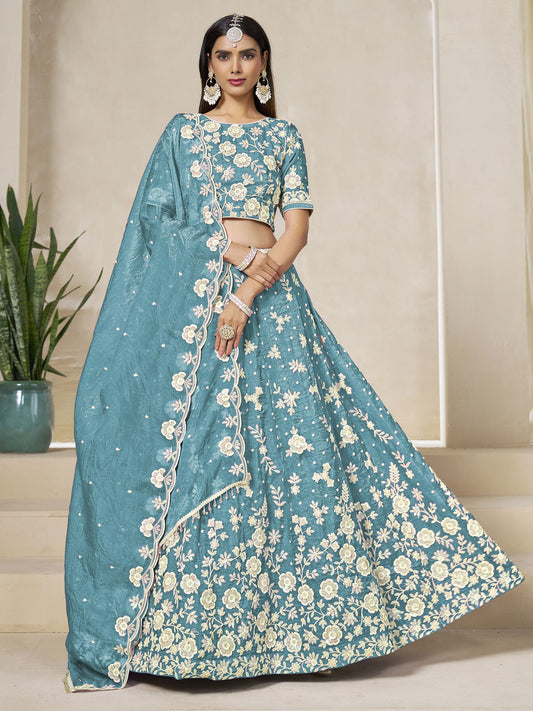 Entrancing Crush Embroidered Lehenga Choli