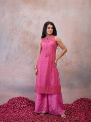 Women Ethnic Motifs Embroidered Regular Thread Work Kurta with Palazzos & With Dupatta