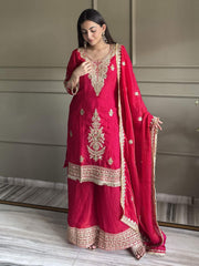MagentaDesigner Fendi Silk Embroiderd Palazzo Suit