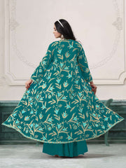 Rama Embroidered Jacket Style Sharara Suit