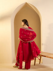 Women Ethnic Motifs Embroidered Regular Kurta with Palazzos & With Dupatta