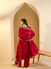 Women Ethnic Motifs Embroidered Regular Kurta with Palazzos & With Dupatta