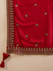Women Ethnic Motifs Embroidered Regular Kurta with Palazzos & With Dupatta