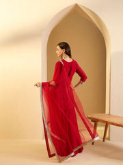 Women Floral Embroidered Regular Kurta with Sharara & With Dupatta