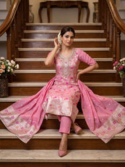 Pink Embroidered Salwar Suit