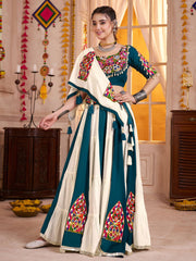 Multi Color Cotton Chaniya Choli for Navratri Dandiya Raas