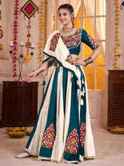 Multi Color Cotton Chaniya Choli for Navratri Dandiya Raas