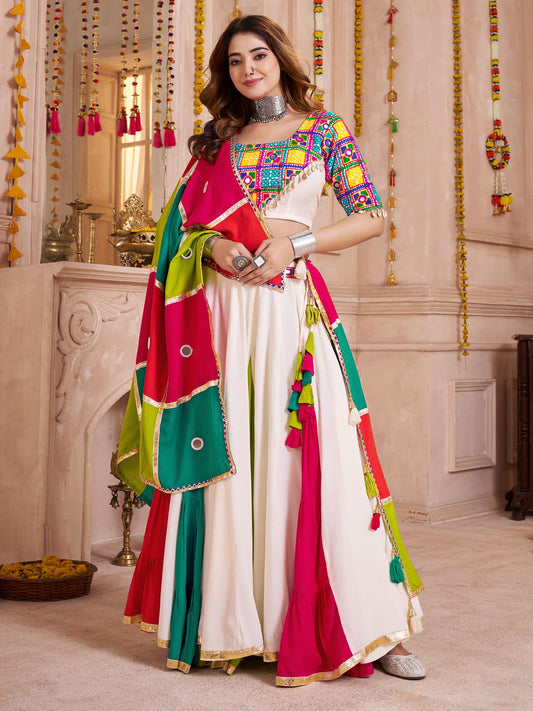 Premium Multi Color Embroidered Chaniya Choli Set for Navratri