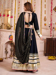 Black Chaniya Choli with Gamthi Lace for Navratri