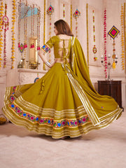 Fluorescent Green Chaniya Choli for Navratri Garba Night