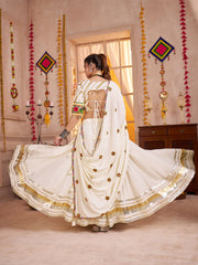 Premium White Cotton Chaniya Choli for Navratri