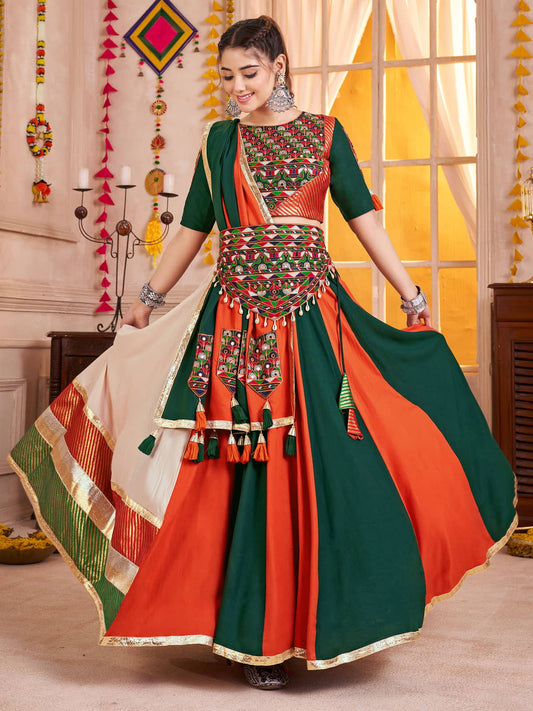 Gorgeous Multi Color Navratri Special Ghagra Choli