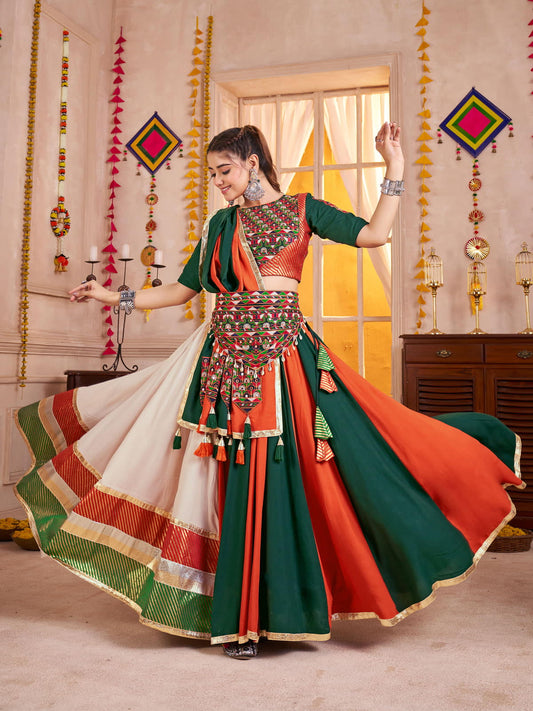Gorgeous Multi Color Navratri Special Ghagra Choli