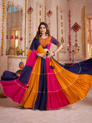 Stylish Multi Color Cotton Chaniya Choli for Navratri