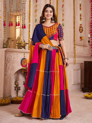 Stylish Multi Color Cotton Chaniya Choli for Navratri
